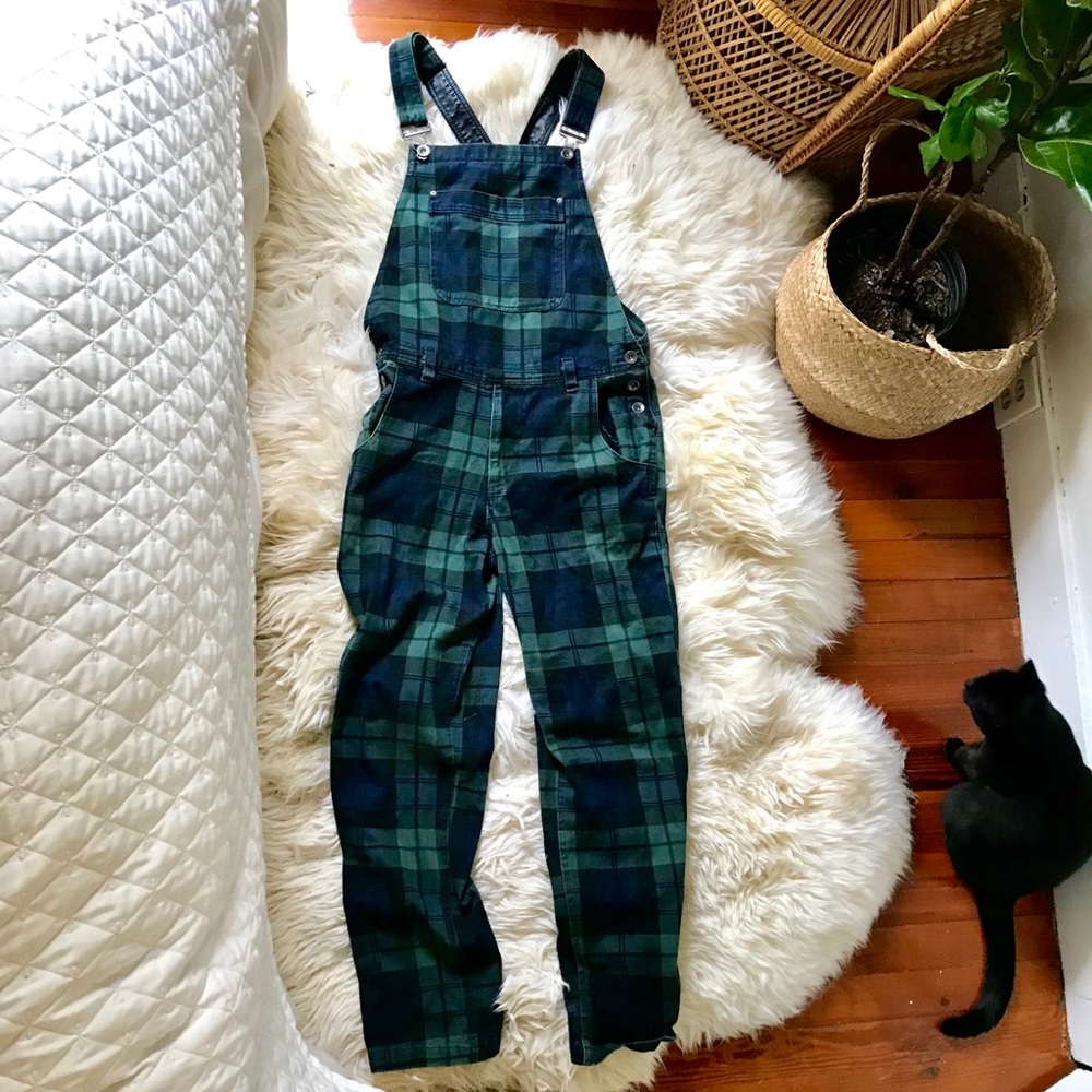 Urban Outfitters Plaid Overalls
